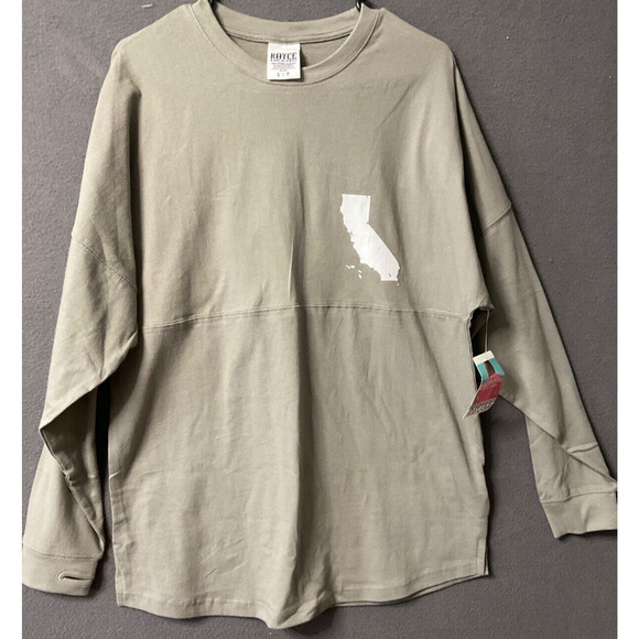 Royce Brand Gray Crew Neck Tee Long Sleeves S Arizona EST 1912 Thumb Hole NWT - Picture 1 of 10
